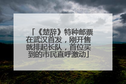 《楚辞》特种邮票在武汉首发，刚开售就排起长队，首位买到的市民直呼激动