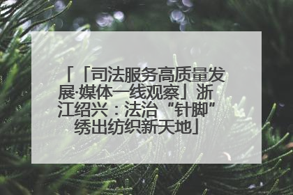 「司法服务高质量发展·媒体一线观察」浙江绍兴：法治“针脚”绣出纺织新天地