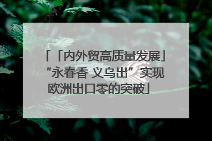 「内外贸高质量发展」“永春香 义乌出”实现欧洲出口零的突破