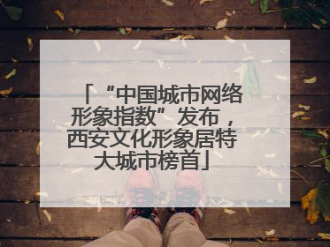 “中国城市网络形象指数”发布，西安文化形象居特大城市榜首