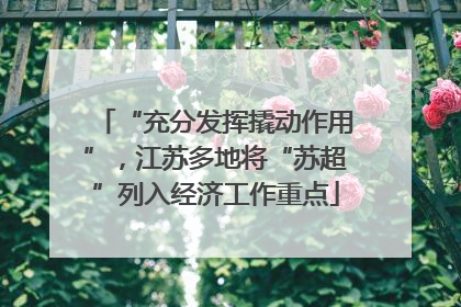 “充分发挥撬动作用”，江苏多地将“苏超”列入经济工作重点