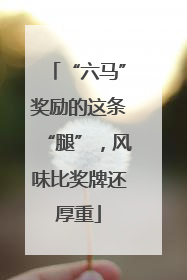 “六马”奖励的这条“腿”，风味比奖牌还厚重