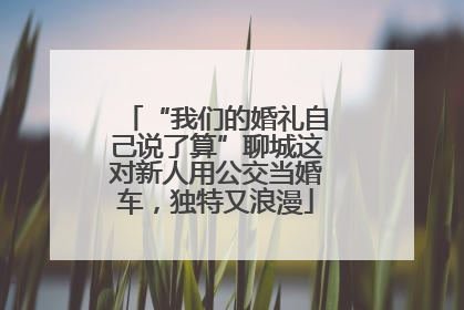 “我们的婚礼自己说了算”聊城这对新人用公交当婚车，独特又浪漫