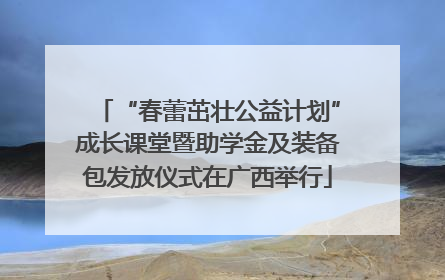 “春蕾茁壮公益计划”成长课堂暨助学金及装备包发放仪式在广西举行