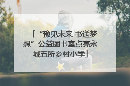 “豫见未来 书送梦想”公益图书室点亮永城五所乡村小学