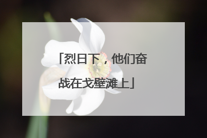 烈日下，他们奋战在戈壁滩上