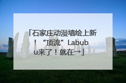 石家庄动漫墙绘上新！“顶流”Labubu来了！就在→