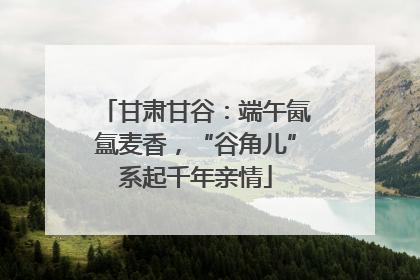甘肃甘谷：端午氤氲麦香，“谷角儿”系起千年亲情