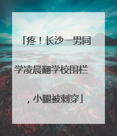 疼！长沙一男同学凌晨翻学校围栏，小腿被刺穿