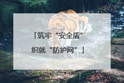 筑牢“安全盾” 织就“防护网”
