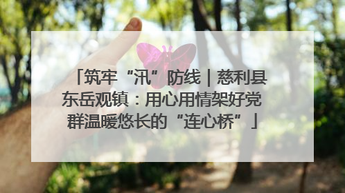 筑牢“汛”防线｜慈利县东岳观镇：用心用情架好党群温暖悠长的“连心桥”