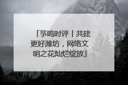 筝鸣时评丨共建更好潍坊，网络文明之花灿烂绽放