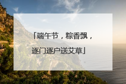 端午节，粽香飘，逐门逐户送艾草