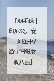 羽毛球｜印尼公开赛：刘圣书/谭宁晋级女双八强