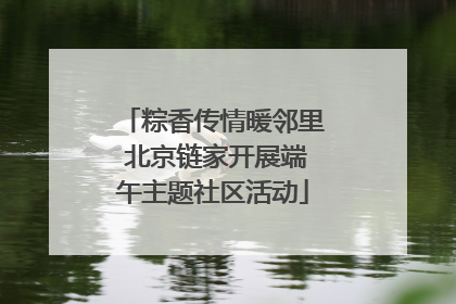 粽香传情暖邻里 北京链家开展端午主题社区活动
