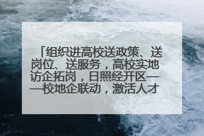 组织进高校送政策、送岗位、送服务，高校实地访企拓岗，日照经开区——校地企联动，激活人才发展“引擎”