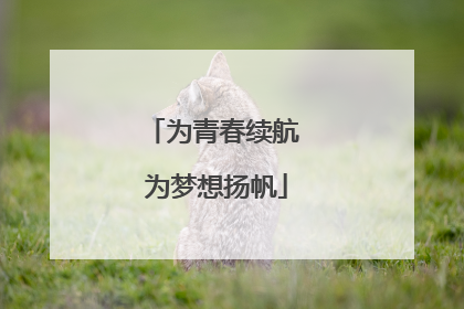 为青春续航 为梦想扬帆