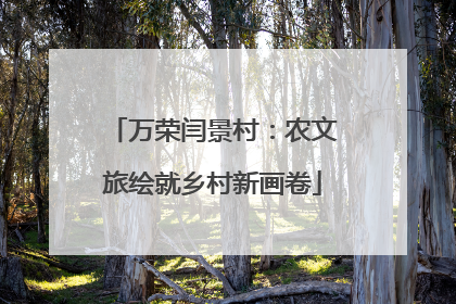 万荣闫景村：农文旅绘就乡村新画卷