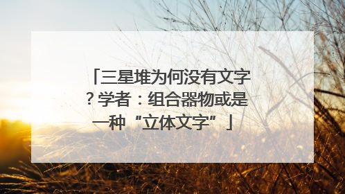 三星堆为何没有文字？学者：组合器物或是一种“立体文字”