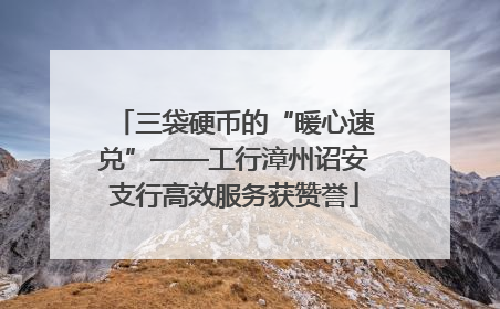 三袋硬币的“暖心速兑”——工行漳州诏安支行高效服务获赞誉