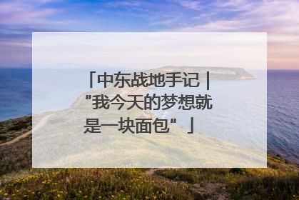 中东战地手记｜“我今天的梦想就是一块面包”