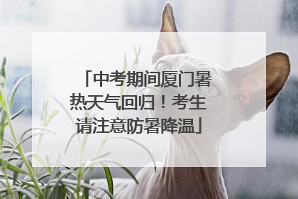 中考期间厦门暑热天气回归！考生请注意防暑降温