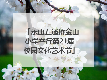 乐山五通桥金山小学举行第21届校园文化艺术节