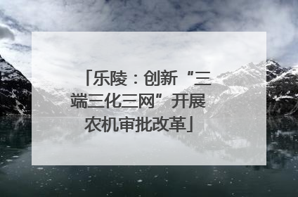 乐陵：创新“三端三化三网”开展农机审批改革