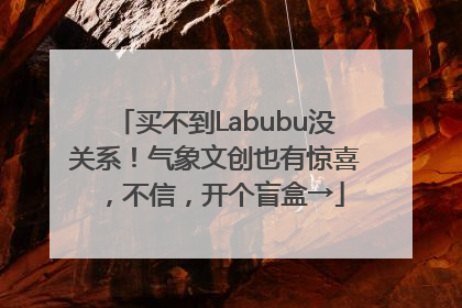 买不到Labubu没关系！气象文创也有惊喜，不信，开个盲盒→
