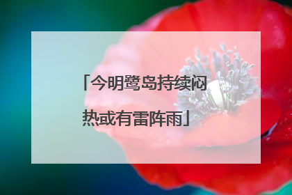 今明鹭岛持续闷热或有雷阵雨