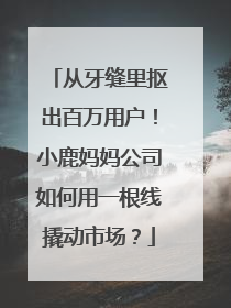 从牙缝里抠出百万用户！小鹿妈妈公司如何用一根线撬动市场？