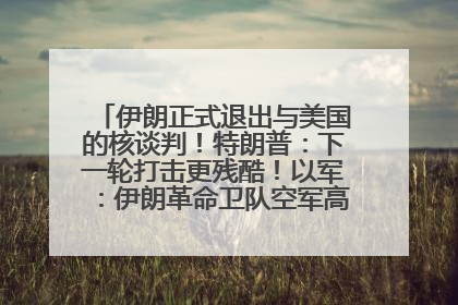 伊朗正式退出与美国的核谈判！特朗普：下一轮打击更残酷！以军：伊朗革命卫队空军高层指挥系统已被击垮
