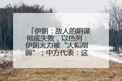 伊朗：敌人的阴谋彻底失败，以色列：伊朗火力被“大幅削弱”；中方代表：这次不能再有欺骗