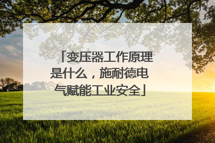 变压器工作原理是什么，施耐德电气赋能工业安全
