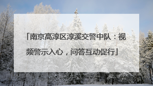 南京高淳区淳溪交警中队：视频警示入心，问答互动促行
