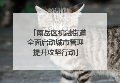 南岳区祝融街道全面启动城市管理提升攻坚行动