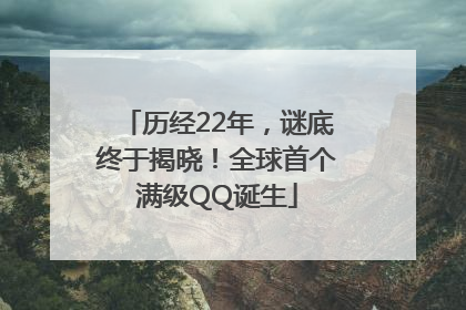 历经22年，谜底终于揭晓！全球首个满级QQ诞生