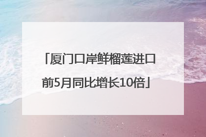 厦门口岸鲜榴莲进口 前5月同比增长10倍