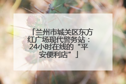 兰州市城关区东方红广场现代警务站：24小时在线的“平安便利店”