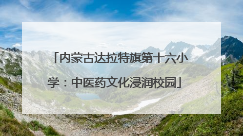 内蒙古达拉特旗第十六小学：中医药文化浸润校园
