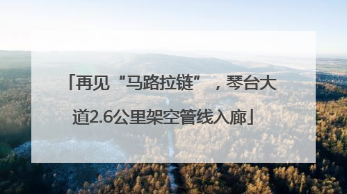 再见“马路拉链”，琴台大道2.6公里架空管线入廊