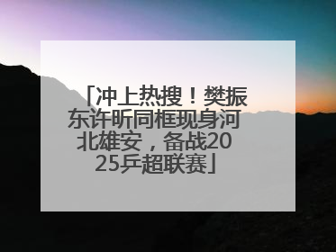 冲上热搜！樊振东许昕同框现身河北雄安，备战2025乒超联赛