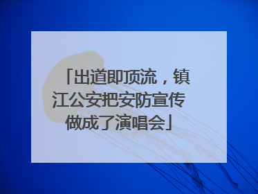 出道即顶流，镇江公安把安防宣传做成了演唱会