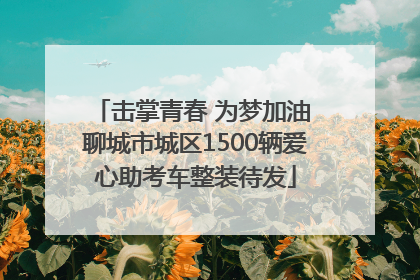 击掌青春 为梦加油 聊城市城区1500辆爱心助考车整装待发