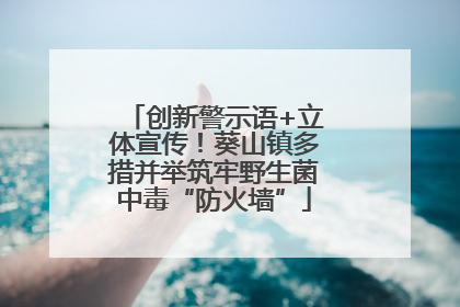 创新警示语+立体宣传！葵山镇多措并举筑牢野生菌中毒“防火墙”