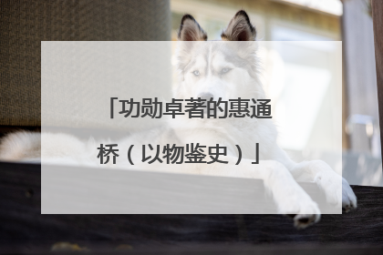 功勋卓著的惠通桥（以物鉴史）