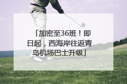 加密至36班！即日起，西海岸往返青岛机场巴士升级