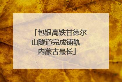 包银高铁甘德尔山隧道完成铺轨 内蒙古最长