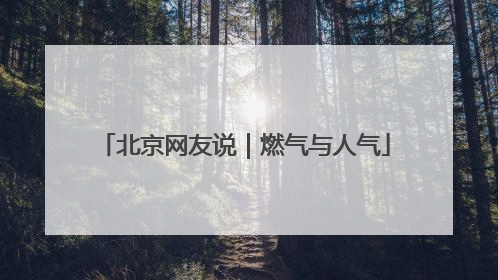北京网友说｜燃气与人气