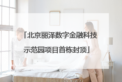 北京丽泽数字金融科技示范园项目首栋封顶